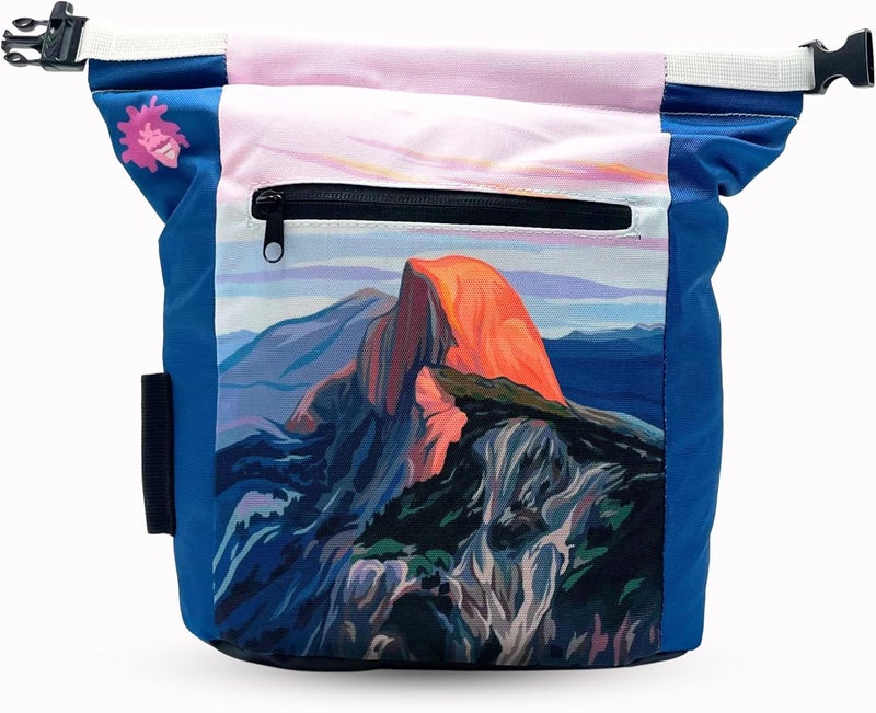 Gnarly Dood Rock Climbing Chalk Bucket | for Bouldering Gym & Outdoor Use | Durable Hook & Loop Closure, 2 Zippered Pockets, Easy-Carry Handle - Image 1